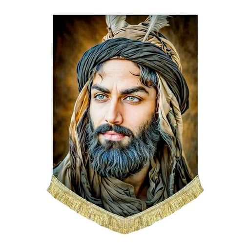 کتیبه مخمل تمثال حضرت ابوالفضل (ع) .