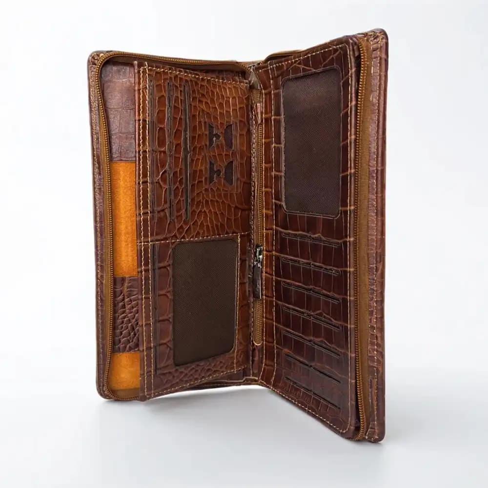 کیف چرمی مدارک اسپرت مدل دسته چکی فایلر — تصویر ۲