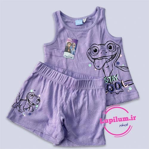 رکابی شلوارک حوله ای دخترانه یاسی فروزن
