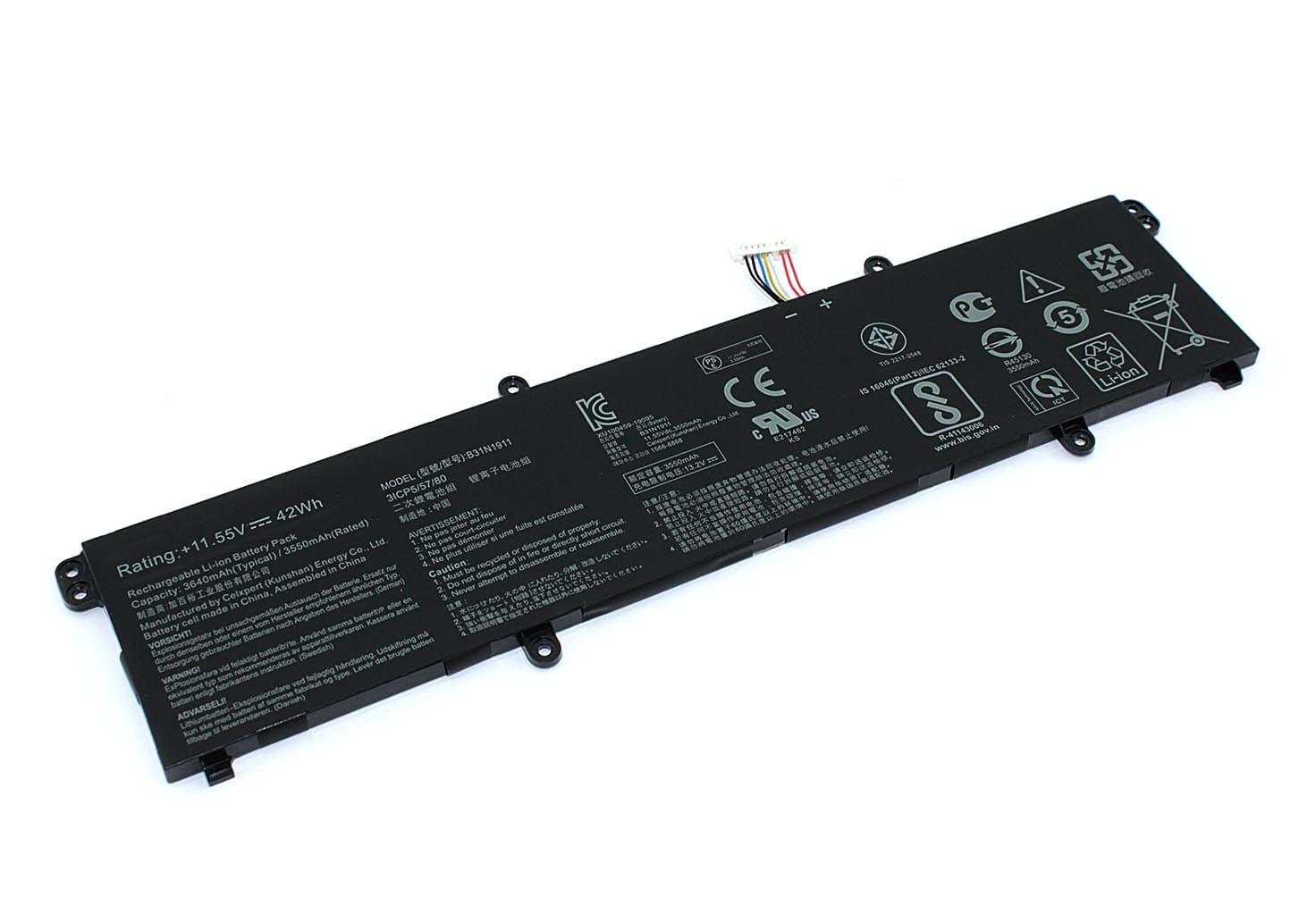 باتری لپ تاپ ایسوس | مدل B31N1911 | ظرفیت 3600mAh | گارانتی 6 ماهه