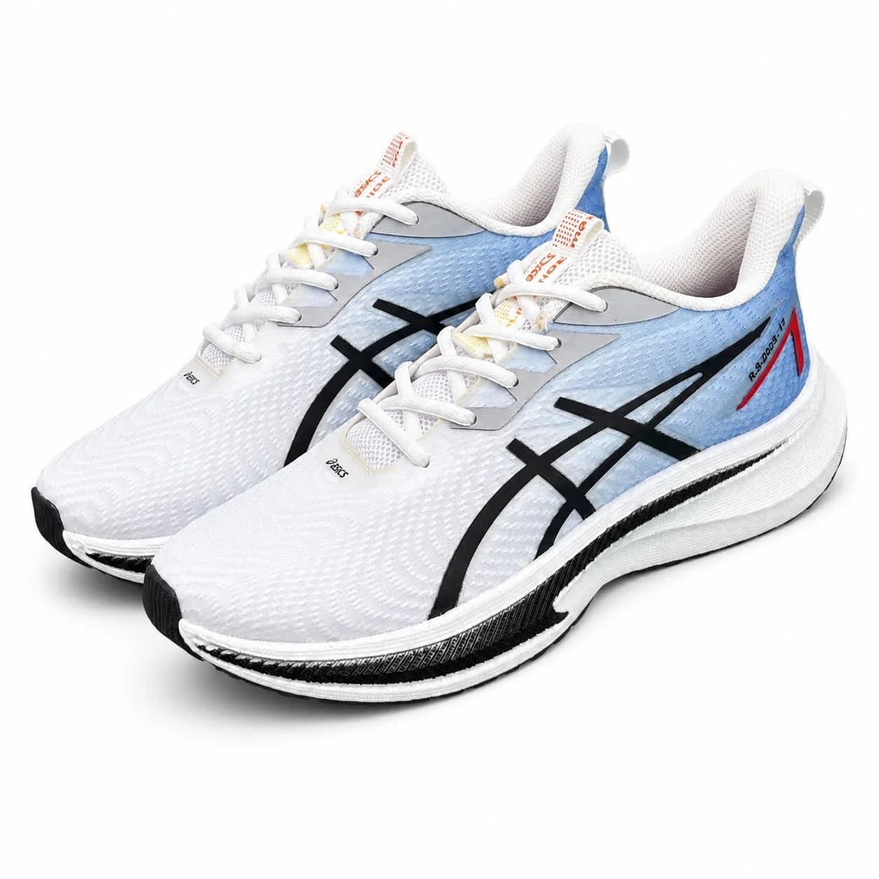 کفش کتانی مردانه زیره بست مدل رانینگ اسیکس سفید ابی Asics — تصویر ۳