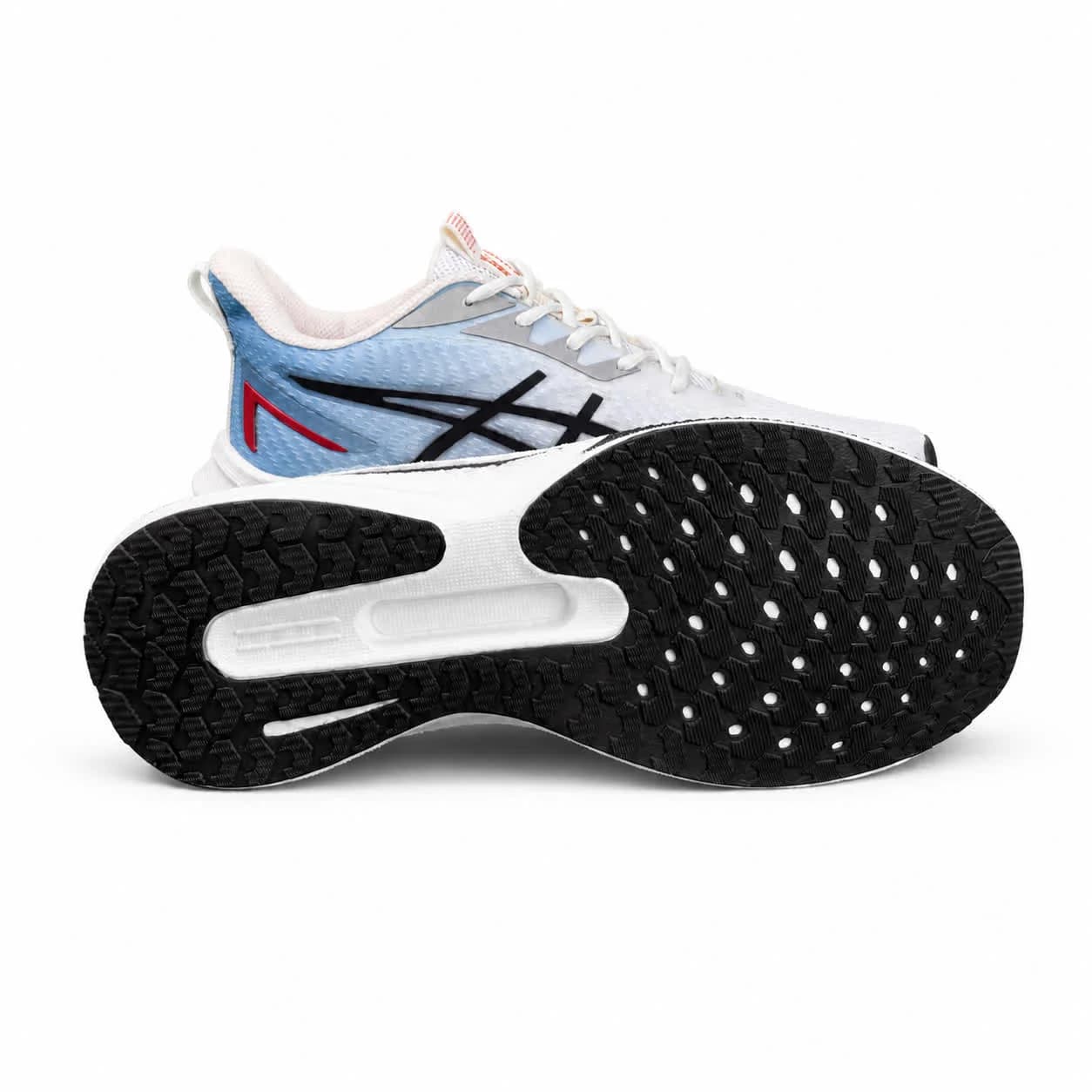 کفش کتانی مردانه زیره بست مدل رانینگ اسیکس سفید ابی Asics — تصویر ۵