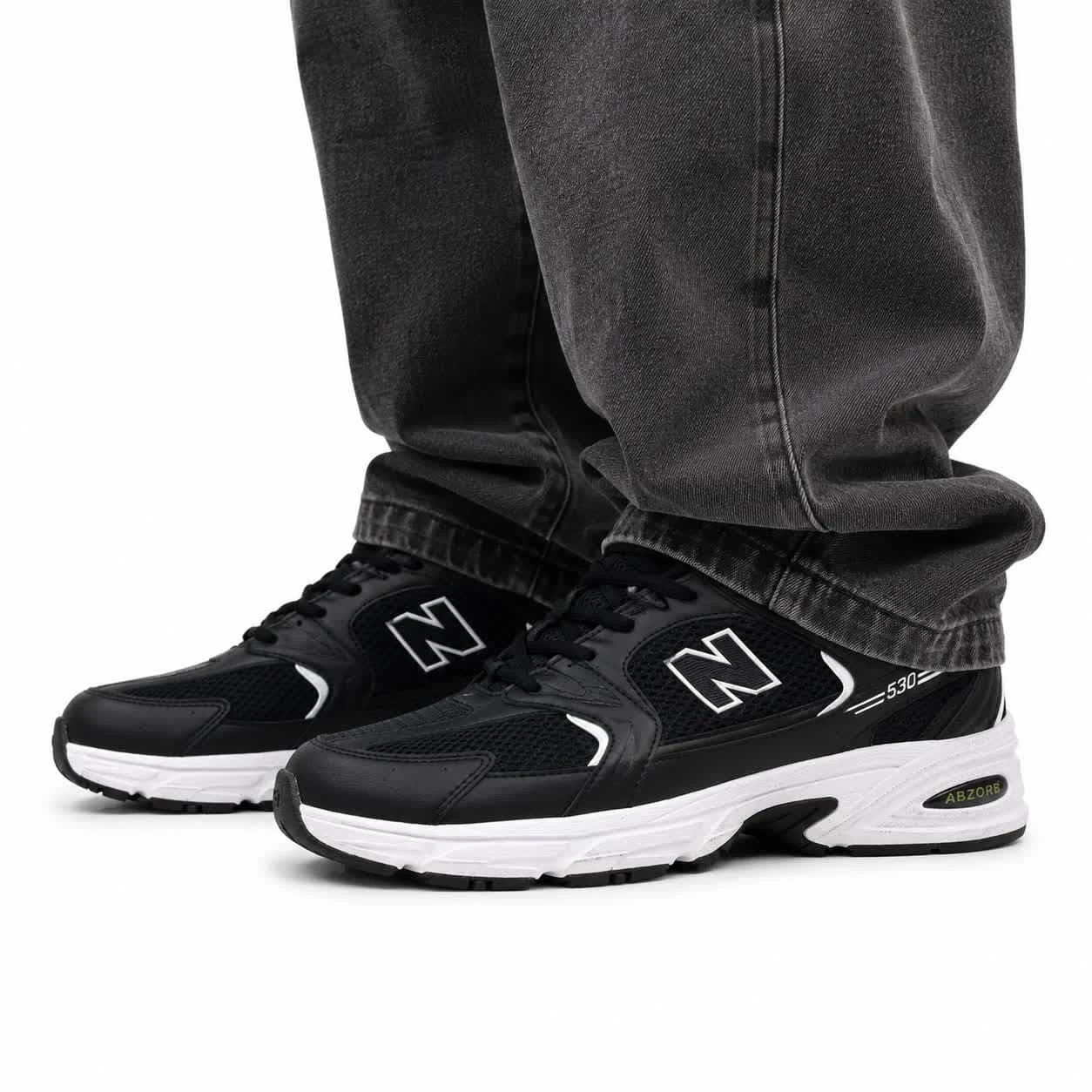 کفش کتونی مردانه مدل نیوبالانس530 مشکی تمام New BALANCE530 — تصویر ۲