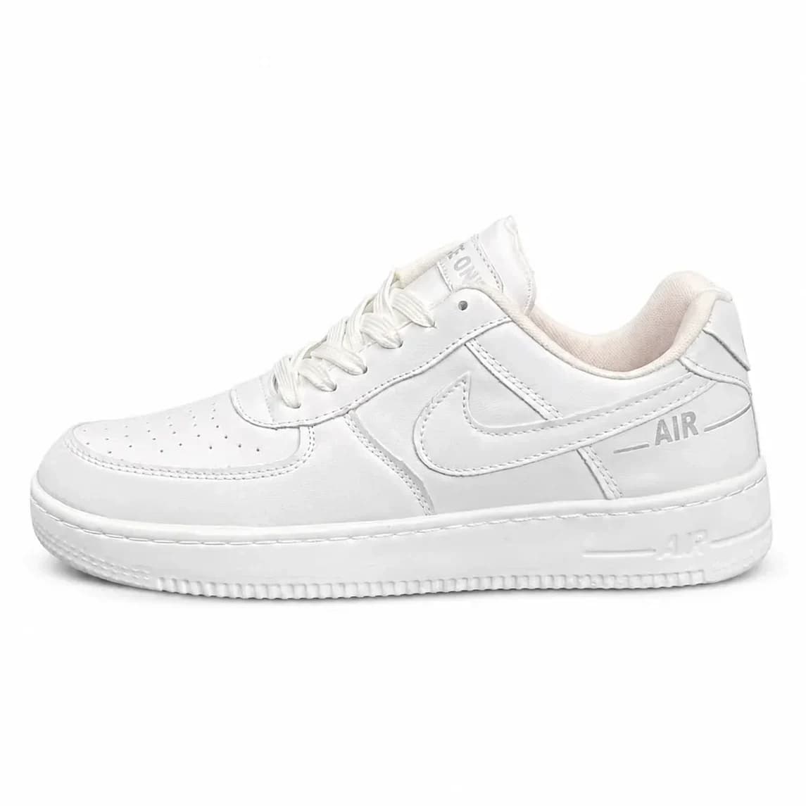 کفش کتانی مردانه زنانه و بزرگ پا مدل ایرفورس سفید Nike Air Force