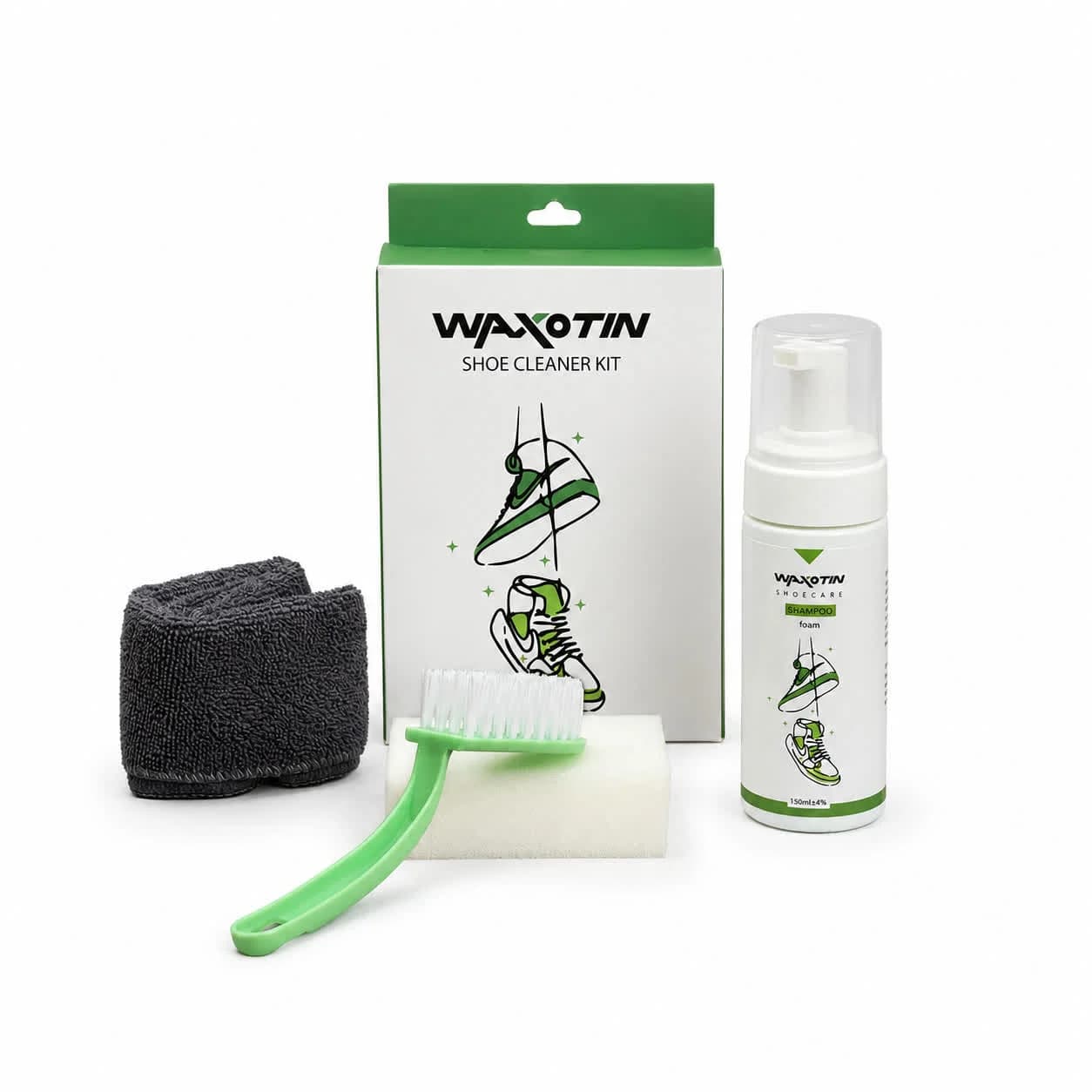 اسپری تمیز کننده کفش و کتونی WAXOTIN مخصوص پارچه و فوم و چرم — تصویر ۳