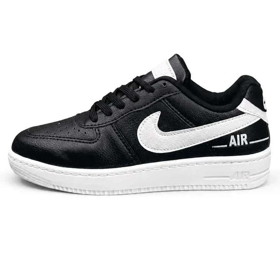 کفش کتانی مردانه زنانه و بزرگ پا مدل ایرفورس مشکی سفید Nike Air Force
