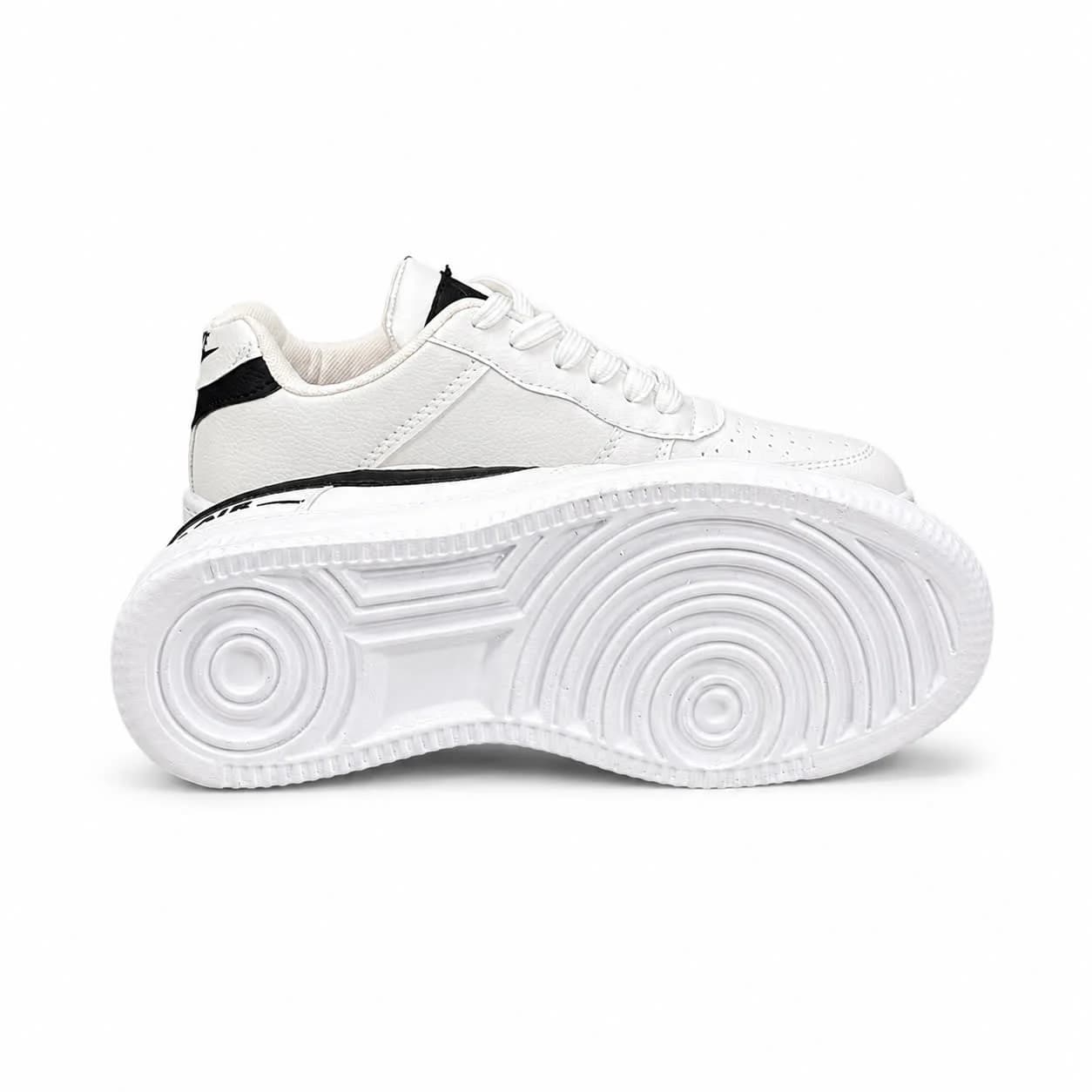 کفش کتانی مردانه زنانه و بزرگ پا مدل ایرفورس مشکی سفید Nike Air Force — تصویر ۹