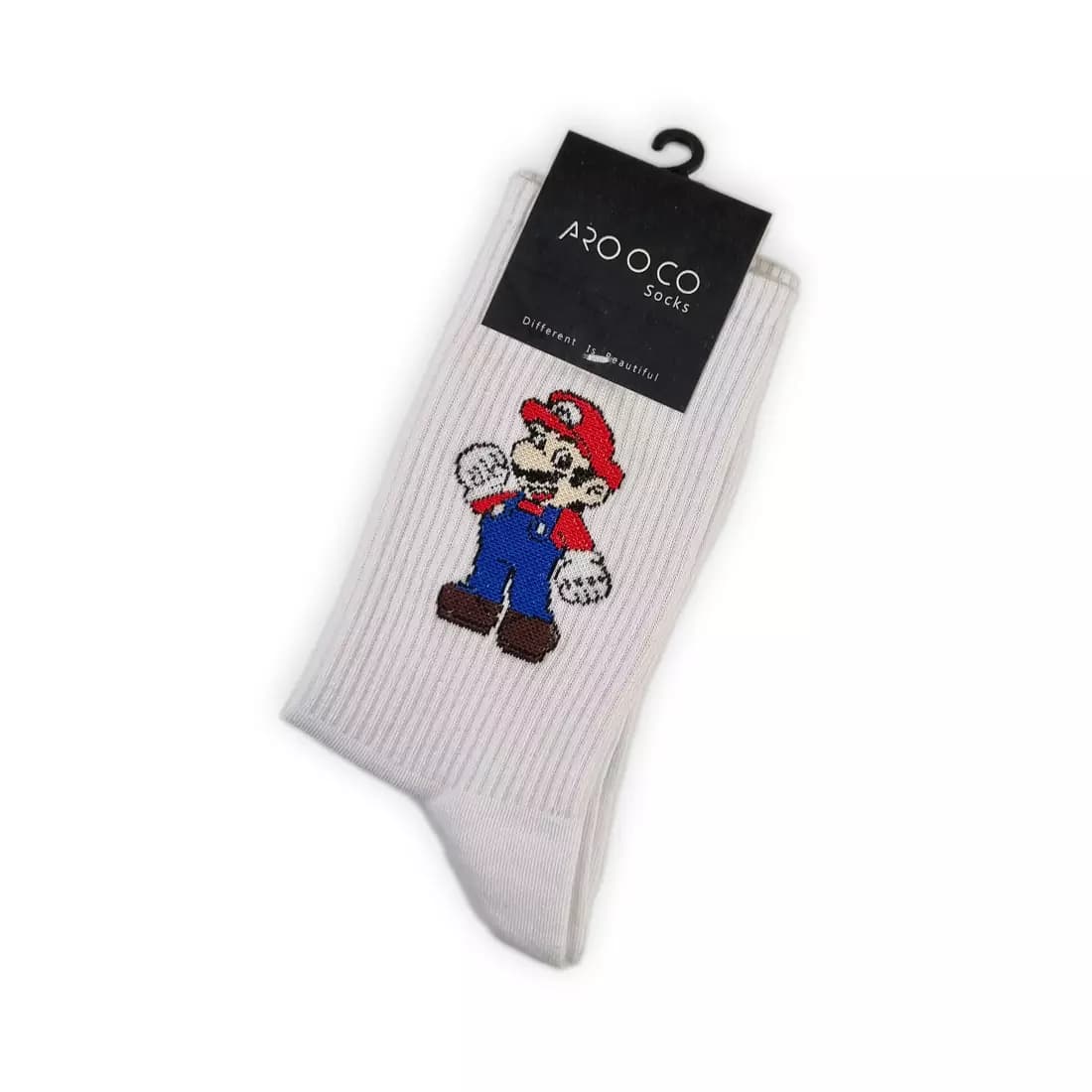 جوراب گیمینگ سوپر ماریو سفید Super Mario