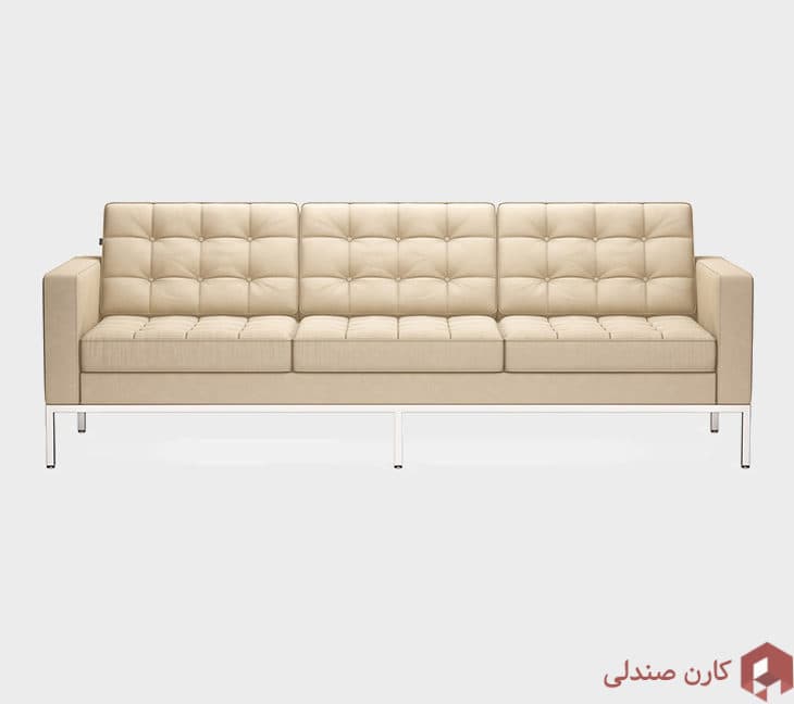مبل سه نفره اروند مدل فلورانس 4034M ( پایه فلزی ) — تصویر ۴