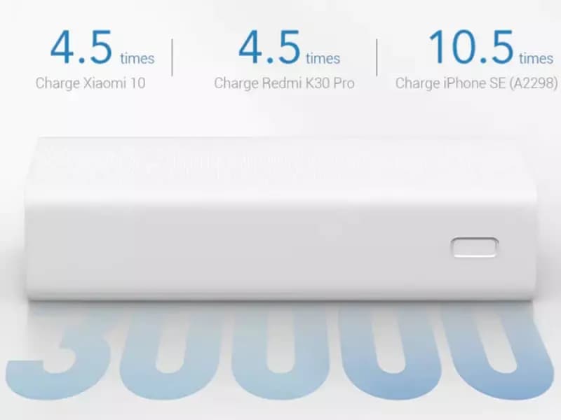 پاوربانک 30000 میلی‌آمپرساعت شیائومی مدل Xiaomi 18W Power Bank PB3018ZM — تصویر ۳