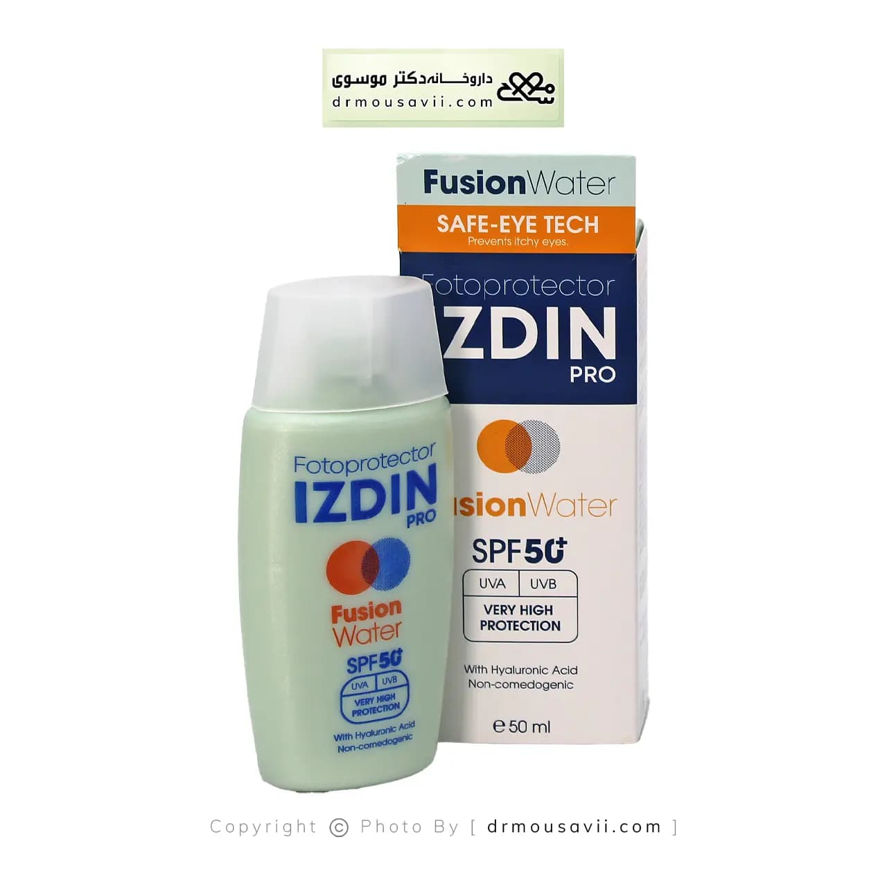 کرم ضد آفتاب فیوژن واتر SPF50 ایزدین پرو — تصویر ۳