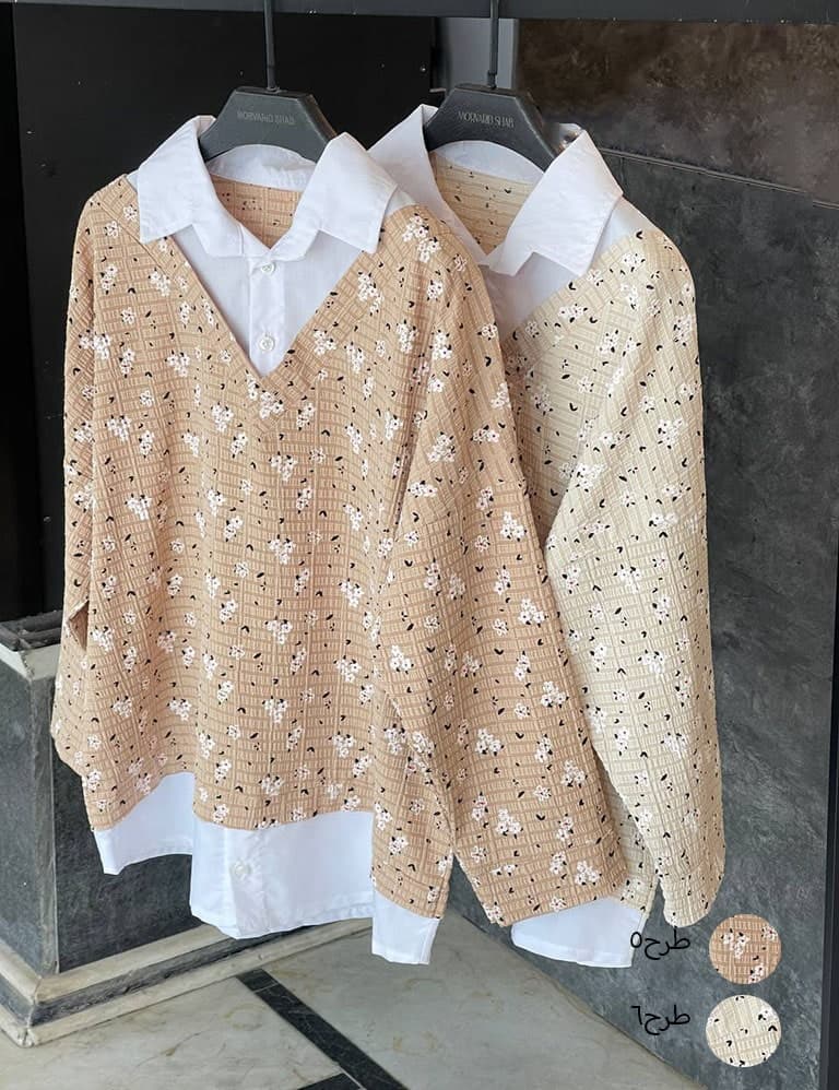 شومیز گل گچی کد : SH453 — تصویر ۸