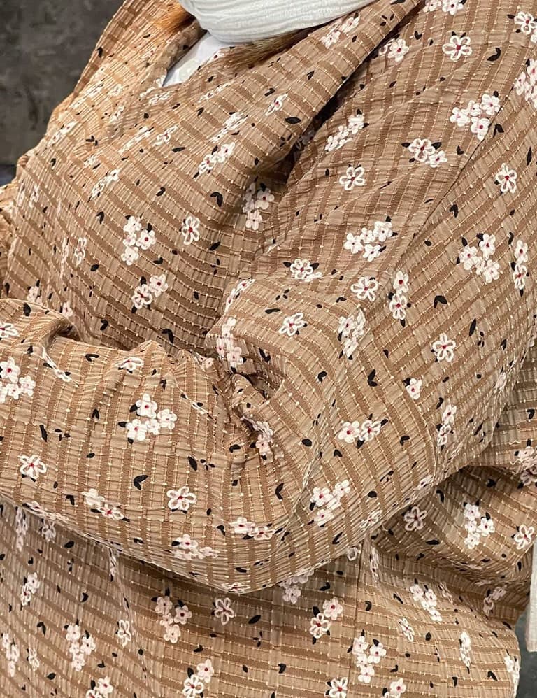 شومیز گل گچی کد : SH453 — تصویر ۵