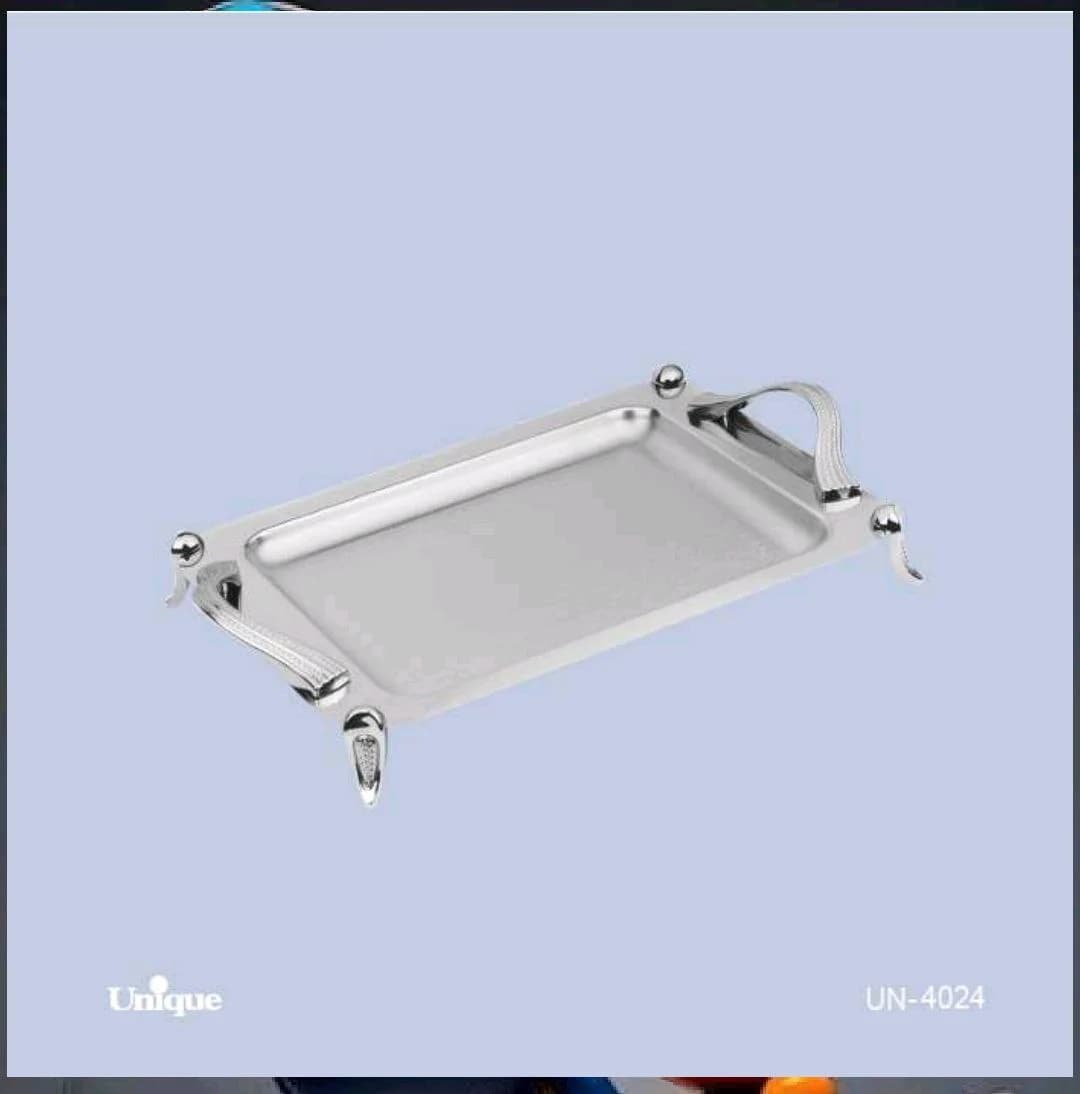 سینی کوچک استیل پایه دار براق یونیک کد UN-4024