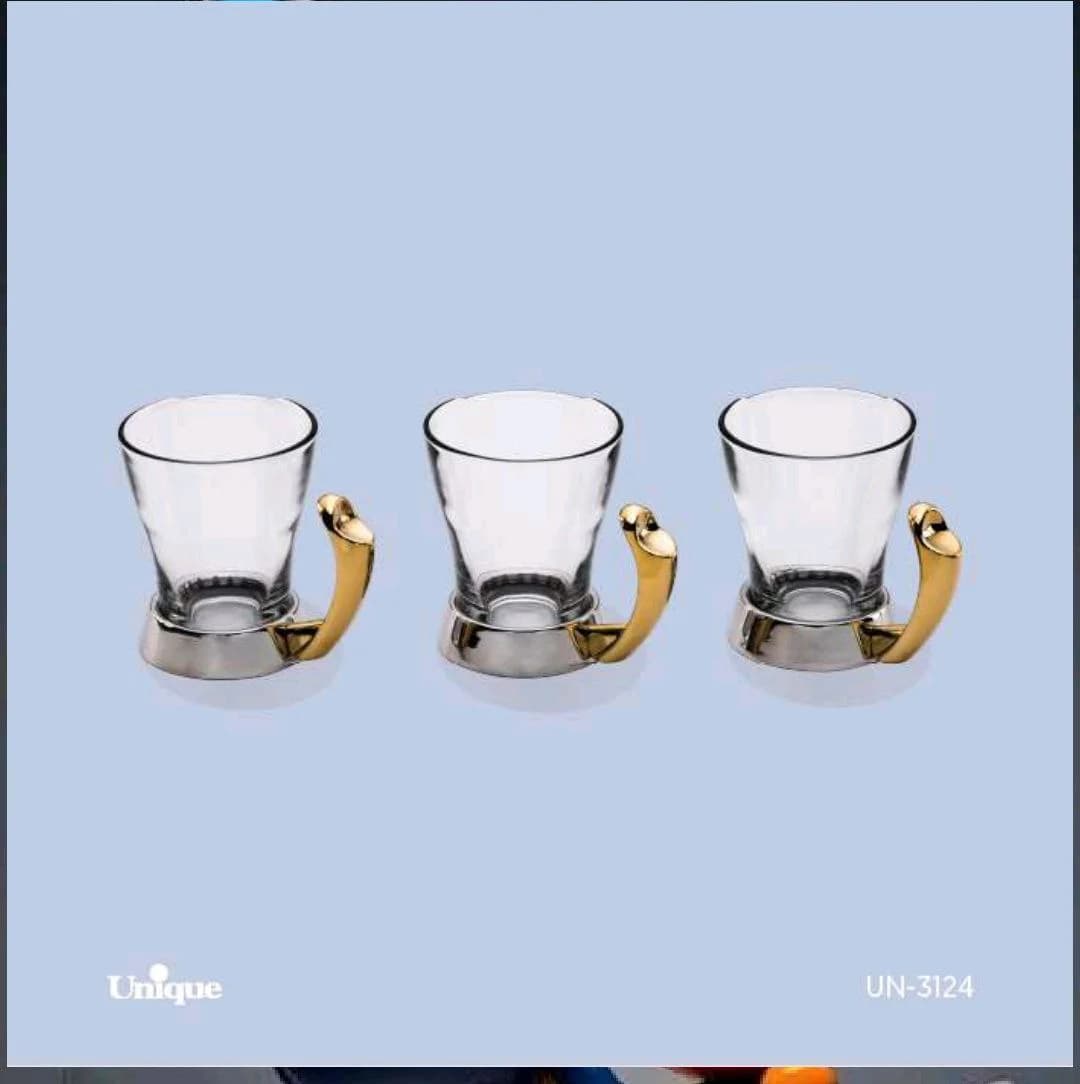 ست چایخوری طلایی پافیلی یونیک کد UN-3124