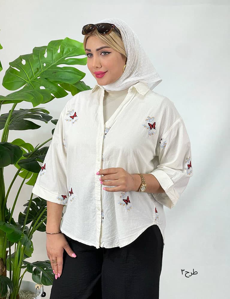 شومیز گلدوزی بهارک کد : sh1023 — تصویر ۵