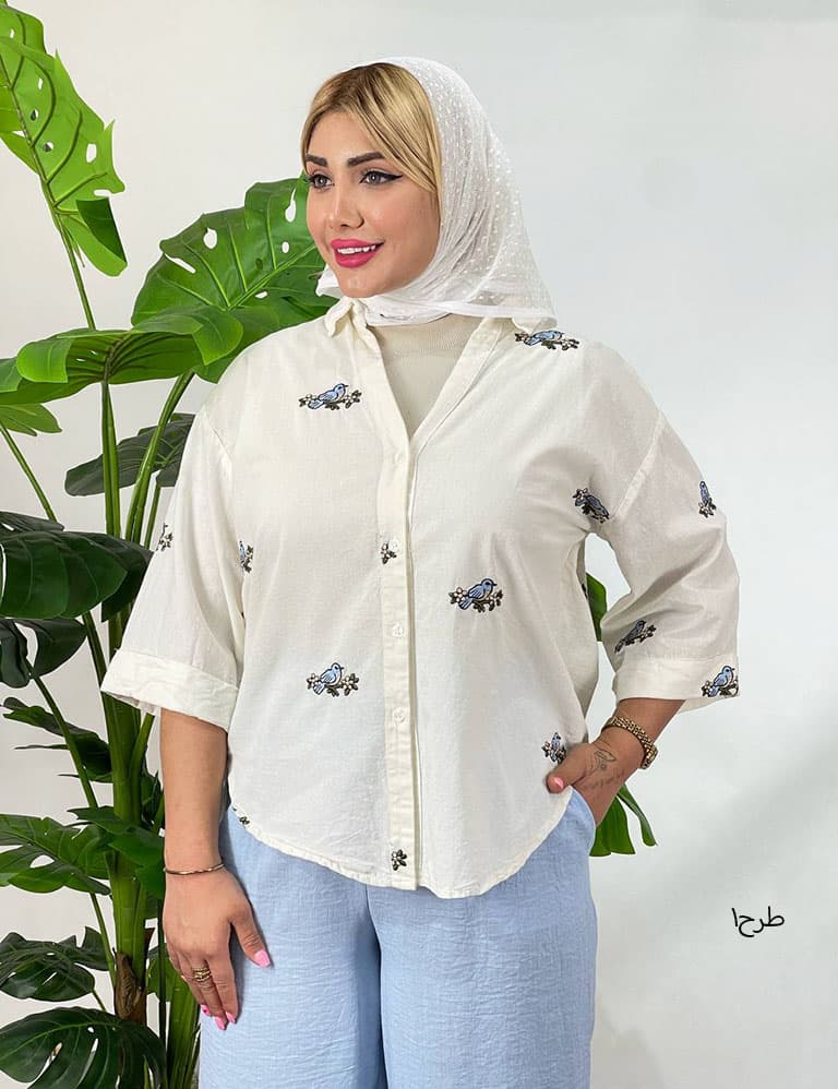 شومیز گلدوزی بهارک کد : sh1023