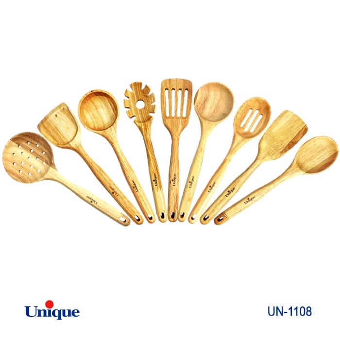 کفگیر و ملاقه تک یونیک Unique چوبی کد UN-1108