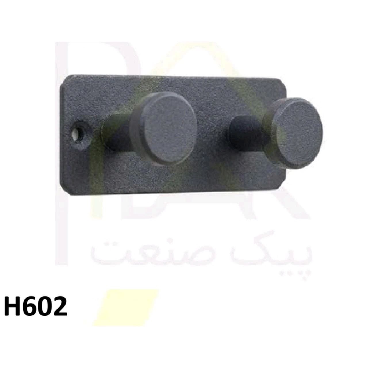 رخت آویز دیوار کوب فلزی پیک peak رنگ مشکی کوره ای کد H602
