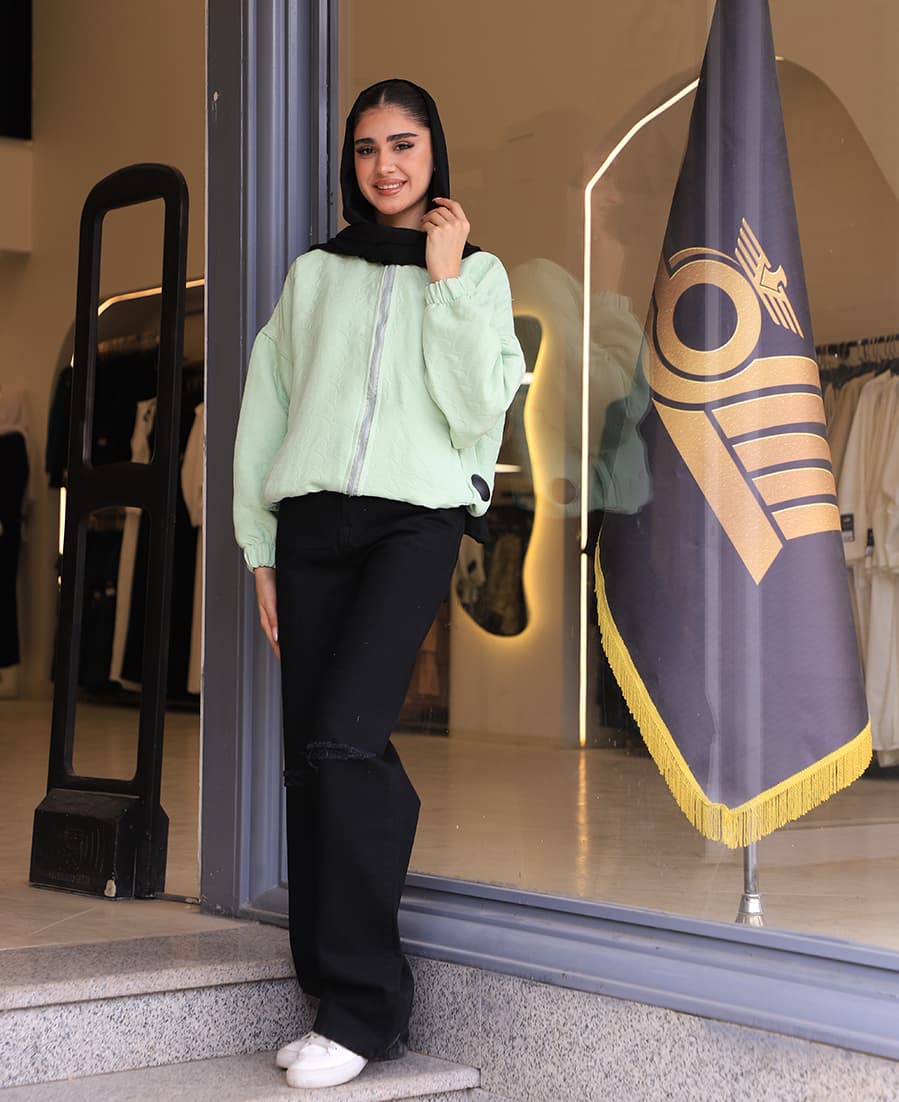 مانتو | مدل بامبر قلبی کد 1137 – سبز — تصویر ۲