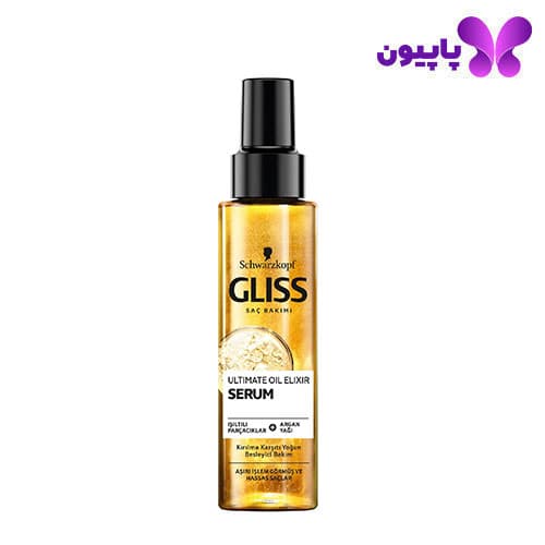 سرم مو ترمیم کننده ultimate oil elexir گلیس ۱۰۰ میل
