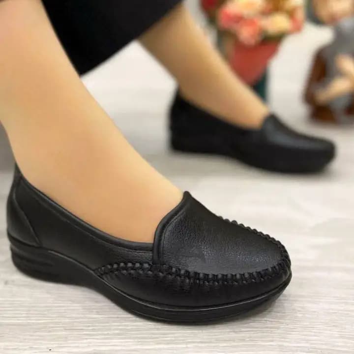کفش طبی زنانه چرم صنعتی راحت