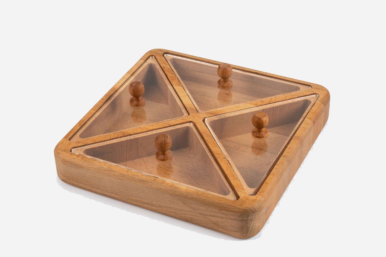 اردو خوری مربع 4 خانه چوبی نیوهومNH25-1009