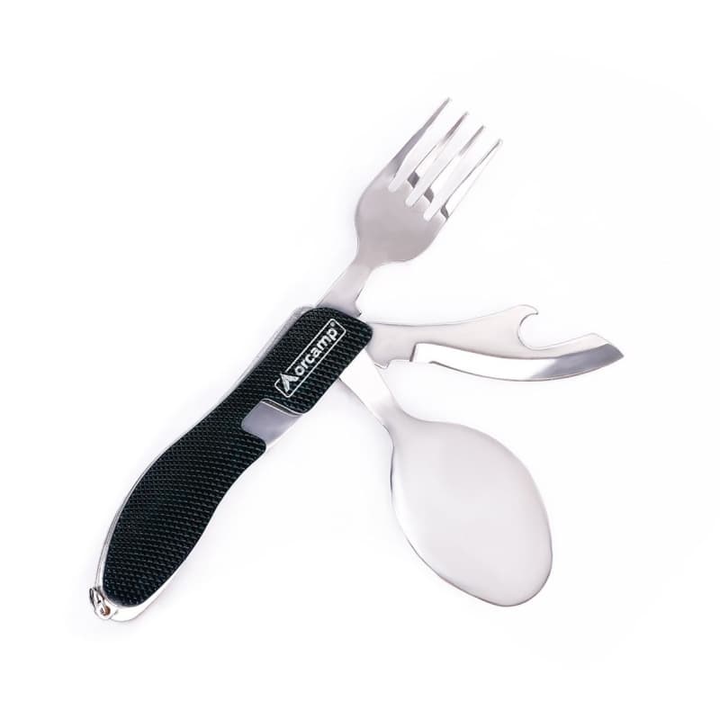 ست قاشق، چنگال و چاقوی کمپینگ اورکمپ Orcamp مدل OUT-1350 – ابزار چندکاره، تاشو و مناسب برای سفرهای طبیعت‌گردی