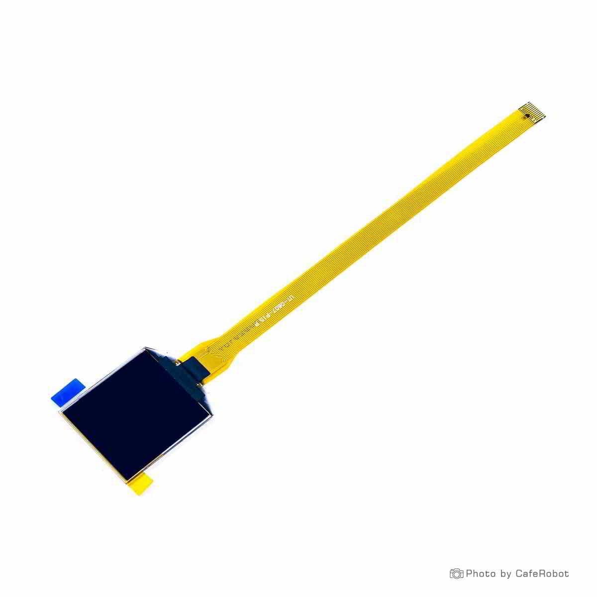 نمایشگر OLED تک رنگ سفید 1.12 اینچ دارای ارتباط SPI و چیپ درایور SH1107 با کابل فلت 12 پین بلند Plug In — تصویر ۲