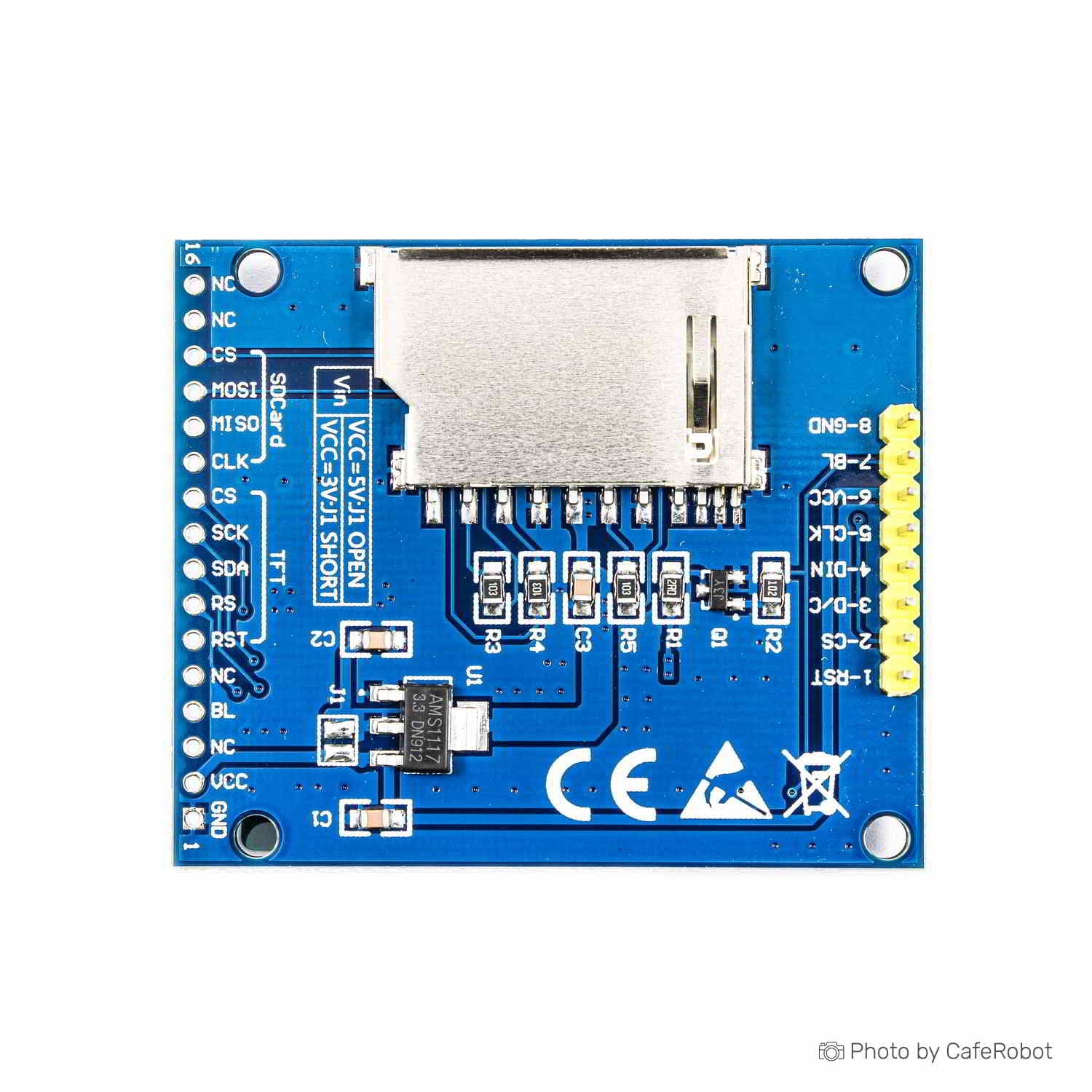 ماژول نمایشگر 1.8 اینچی TFT دارای ارتباط SPI و درایور ST7735R — تصویر ۴