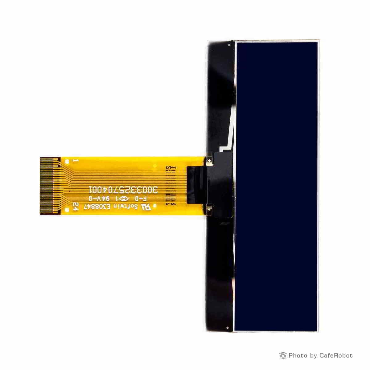 نمایشگر OLED تک رنگ آبی 2.23 اینچ دارای ارتباط SPI و چیپ درایور SSD1305 با کابل فلت 24 پین Plug In — تصویر ۴