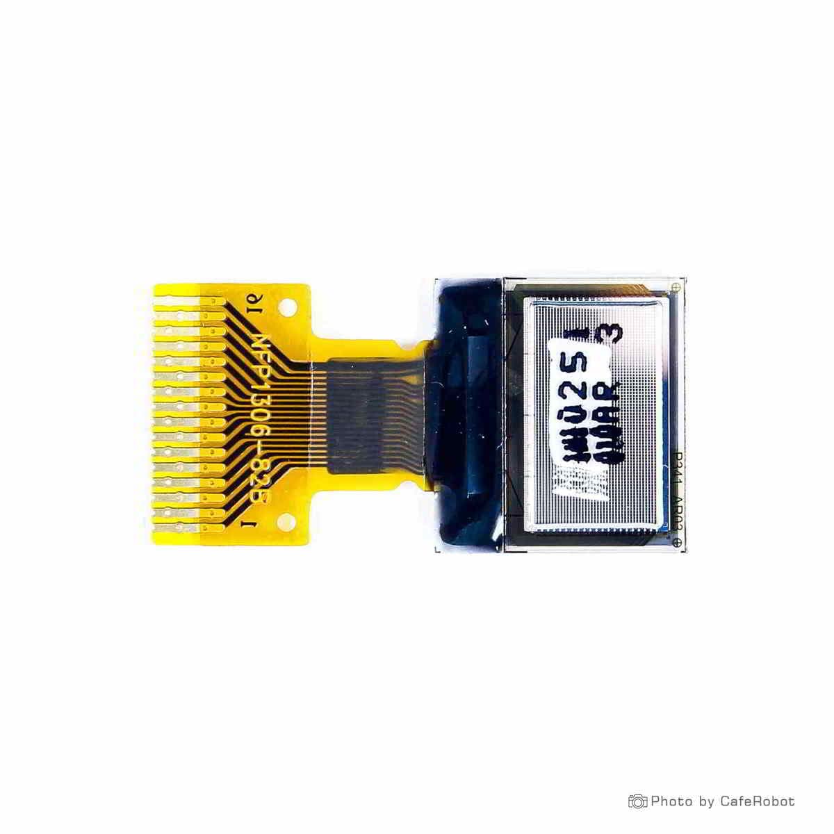 نمایشگر OLED تک رنگ سفید 0.42 اینچ دارای ارتباط SPI/IIC و چیپ درایور SSD1306 با کابل فلت 16 پین — تصویر ۳