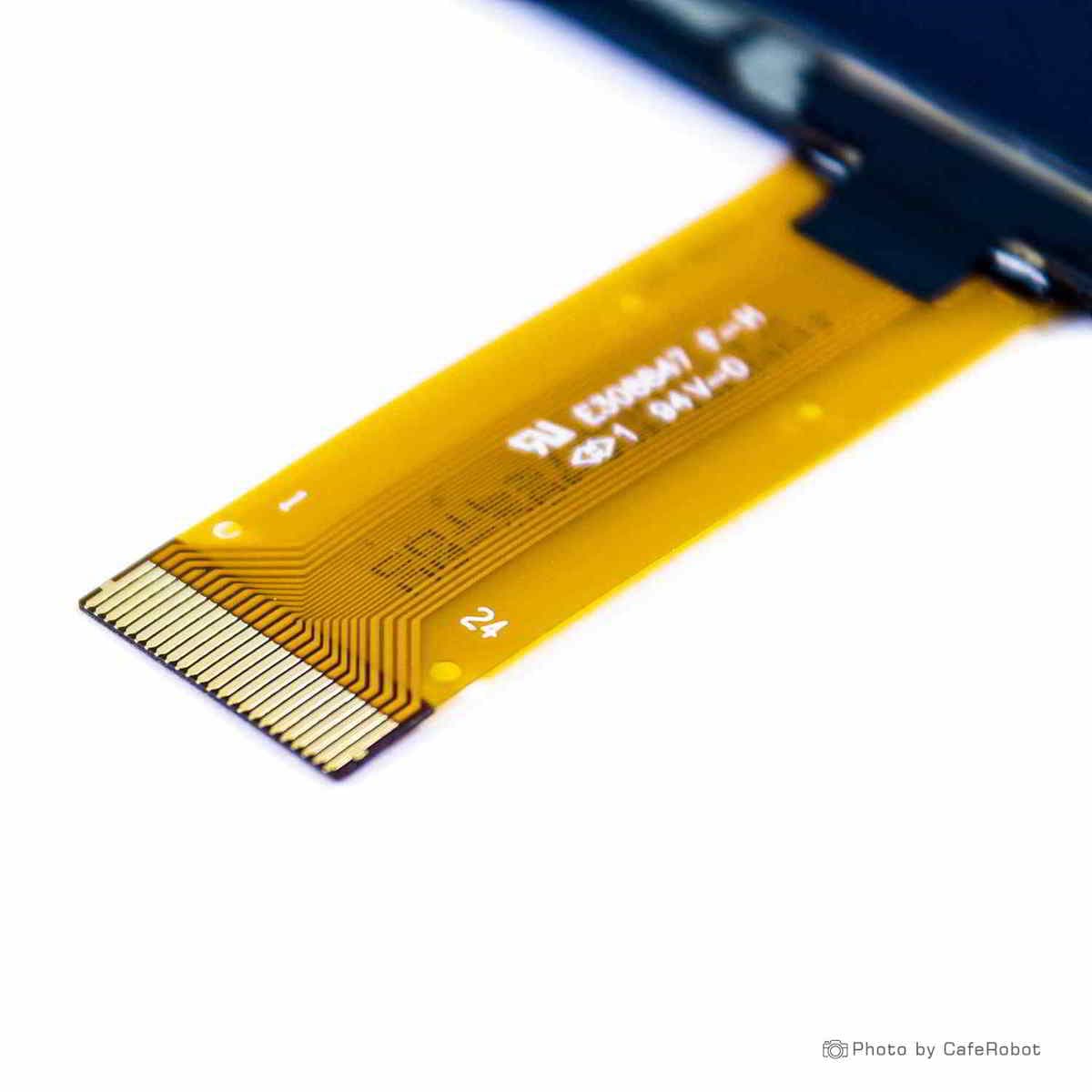 نمایشگر OLED تک رنگ آبی 2.42 اینچ دارای ارتباط SPI/IIC/Parallel و چیپ درایور SSD1309 با کابل فلت 24 پین Plug In — تصویر ۵