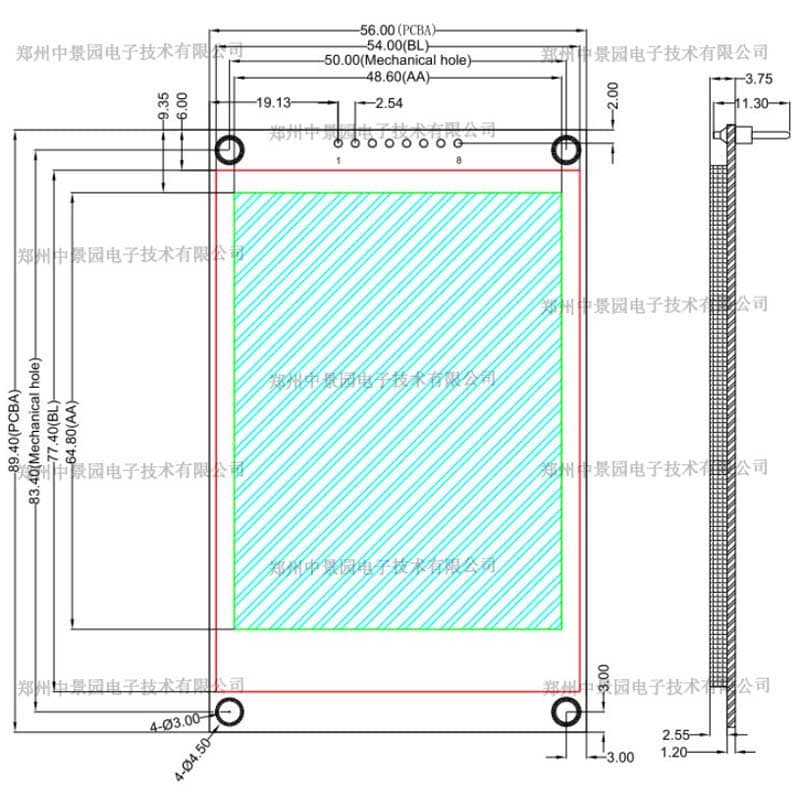 ماژول نمایشگر TFT تمام رنگ 3.2 اینچ دارای ارتباط SPI و چیپ درایور ili9341 — تصویر ۷