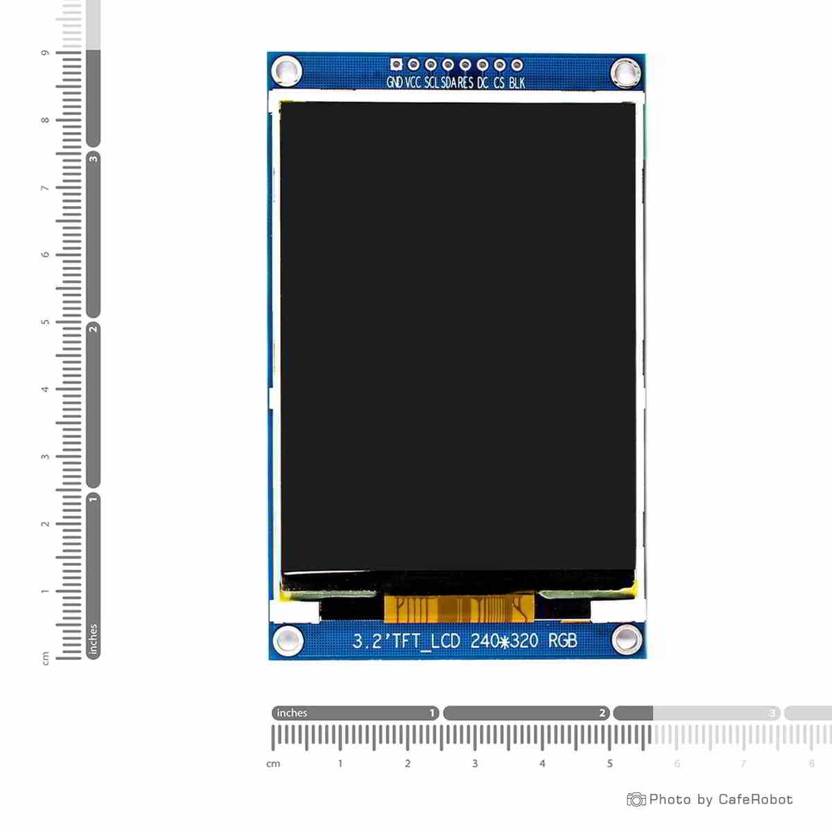 ماژول نمایشگر TFT تمام رنگ 3.2 اینچ دارای ارتباط SPI و چیپ درایور ili9341 — تصویر ۵