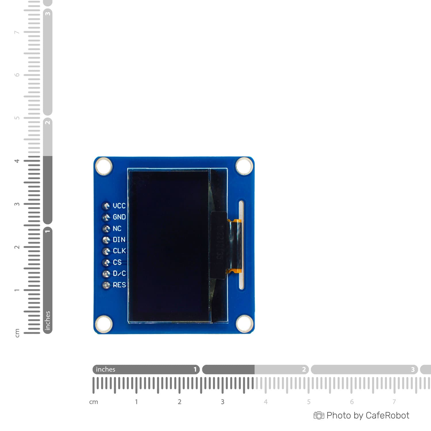 ماژول نمایشگر 1.3 اینچ OLED تک رنگ آبی SPI/I2C Waveshare — تصویر ۵