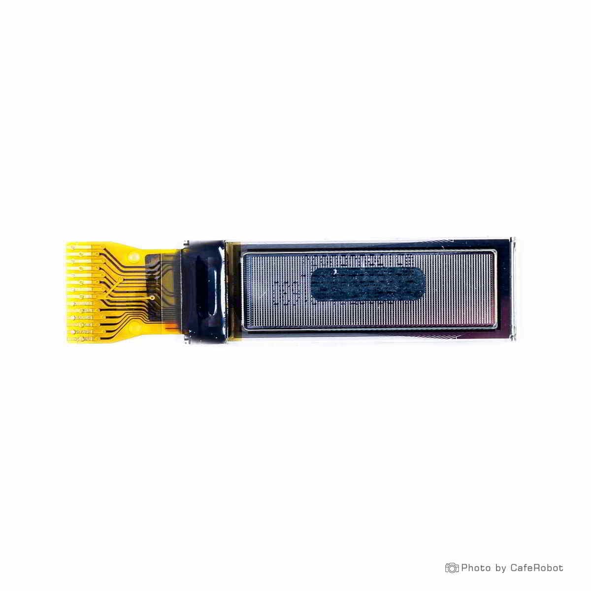 نمایشگر OLED تک رنگ سفید 0.86 اینچ دارای ارتباط IIC و چیپ درایور SDD1316 با کابل فلت 14 پین — تصویر ۳
