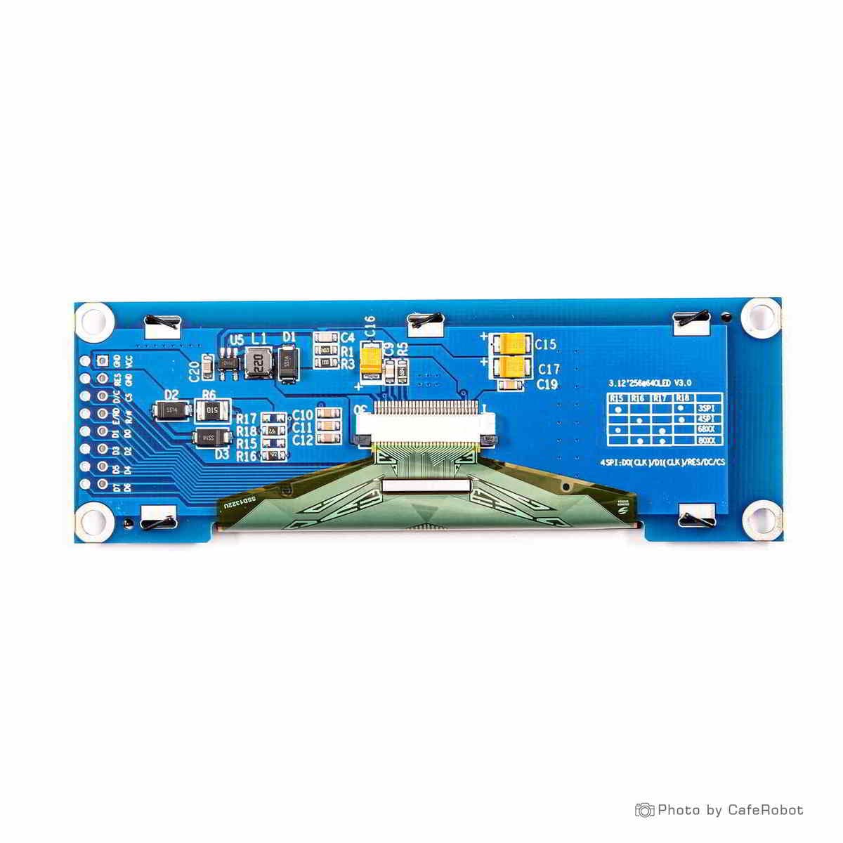 ماژول نمایشگر OLED تک رنگ آبی 3.12 اینچ دارای ارتباط SPI/Parallel و چیپ درایور SSD1322 — تصویر ۳