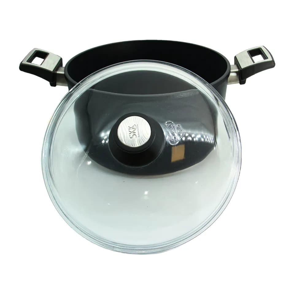 قابلمه تیتانیوم دایموند دسته استیل SKK سایز 16*28کد 00259S — تصویر ۲