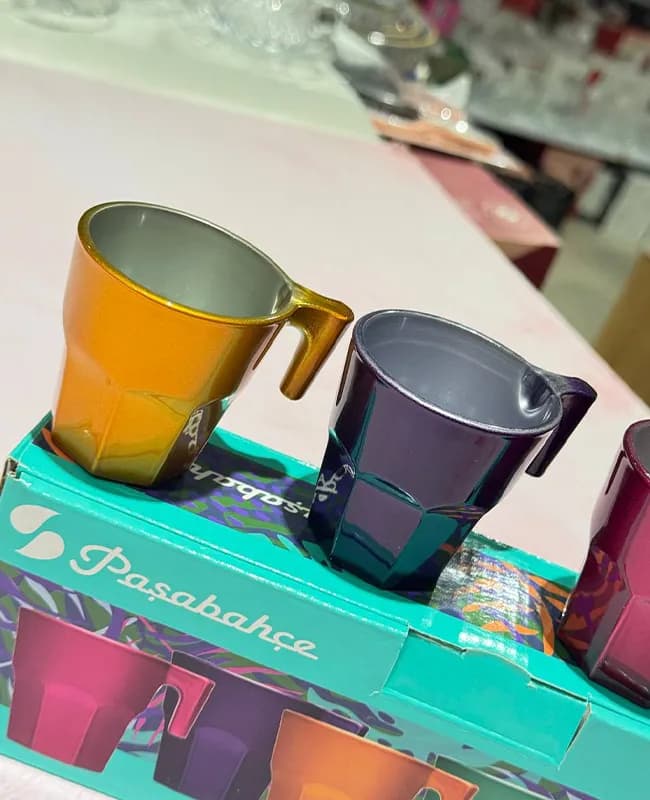 شات قهوه‌خوری رنگی 4تایی پاشاباغچه مدل کازابلانکا 96802/4 — تصویر ۵