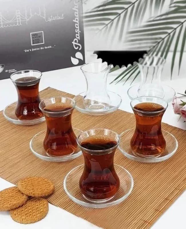 استکان نعلبکی 6تایی پاشاباغچه مدل وفا 96942/8 — تصویر ۲