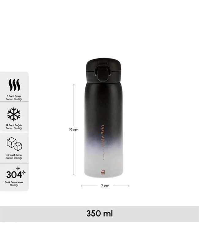 فلاسک ضد نشت اسکای فال استیل 350 میلی مشکی کاراجا کد 502000782 — تصویر ۲