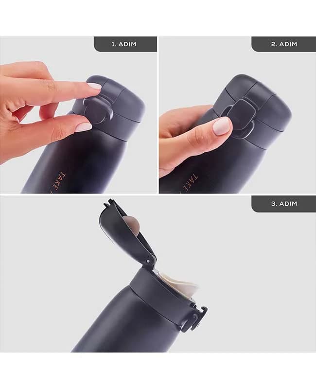 فلاسک ضد نشت اسکای فال استیل 350 میلی مشکی کاراجا کد 502000782 — تصویر ۳