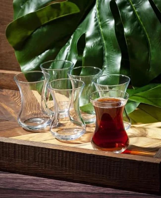 استکان کمر باریک INCEBELLI پاشاباغچه 6تایی 42381