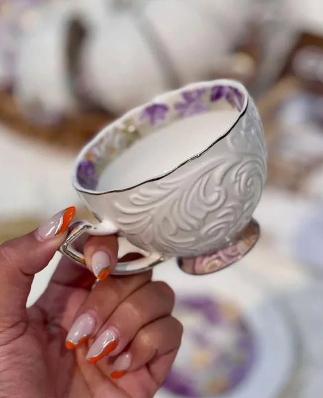 فنجان قهوه خوری 6 نفره وارداتی کد vt4502 — تصویر ۳