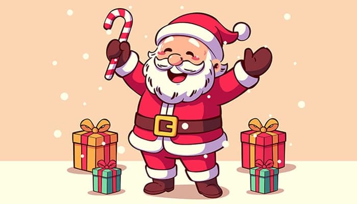 وکتور کاراکتر بابانوئل خوشحال
