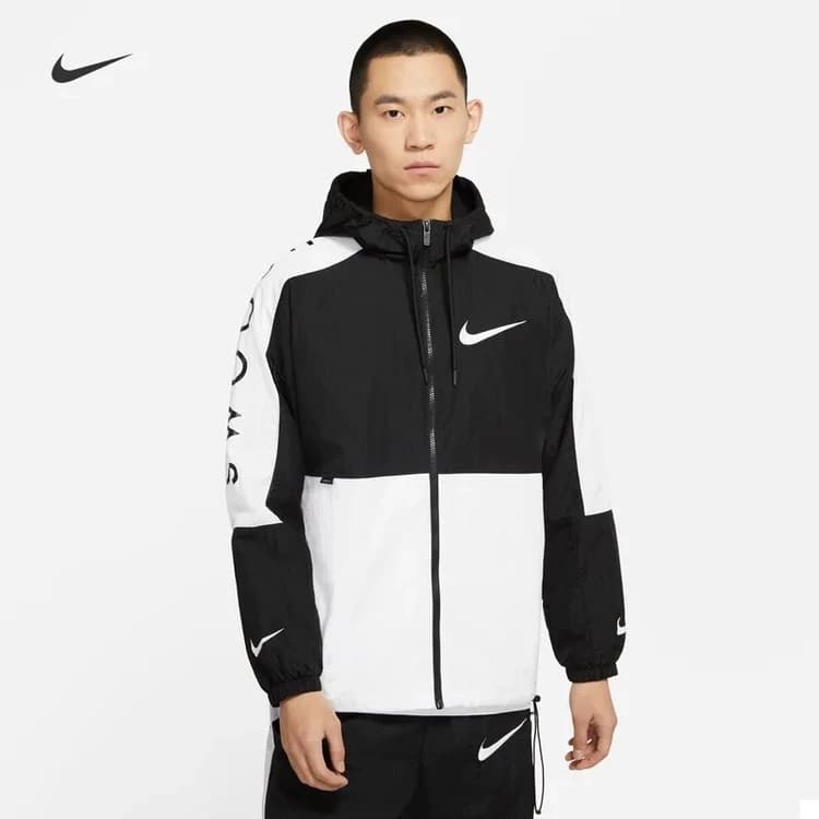 بادگیر نایکی مردانه مدل Windrunner | Nike Windbreaker Men Black White