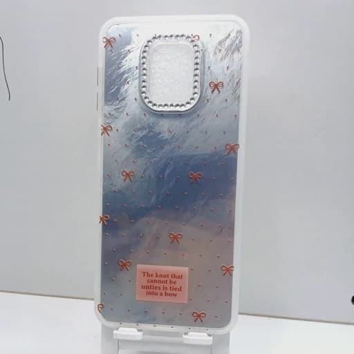 گارد محافظ شیائومی Note 9s قاب اطلسی طرح پاپیون لنز نگین دار note9s نوت 9 اس