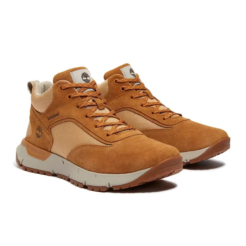 نیم بوت مردانه تیمبرلند مدل Timberland Voyager Park MID LACE UP SNEAKER WHEAT SUEDE TB0A6DP2EZ01 — تصویر ۴