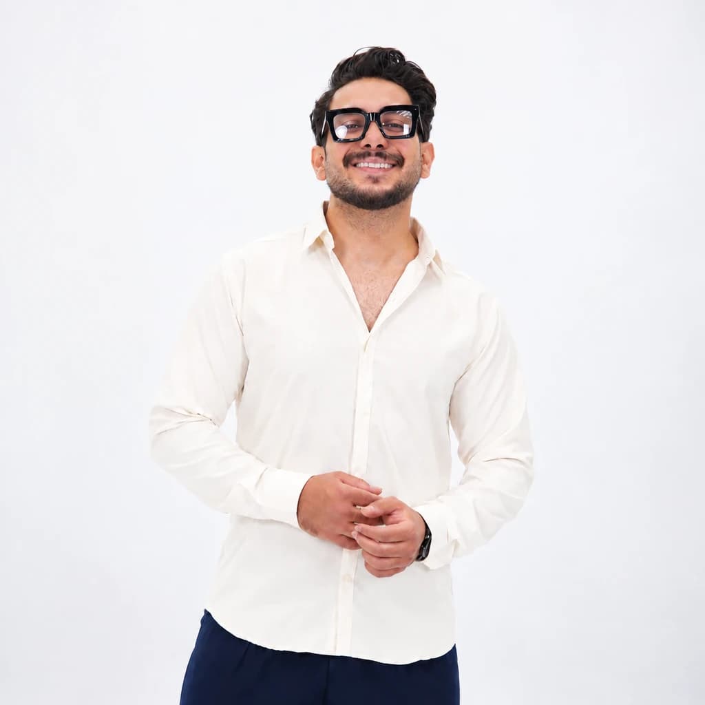 پیراهن مردانه مجلسی پارچه دوشین آستین بلند کد 20059 H 103 — تصویر ۸
